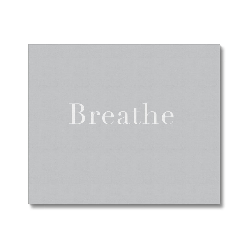 Breathe – Light Gray (Print on Canvas)