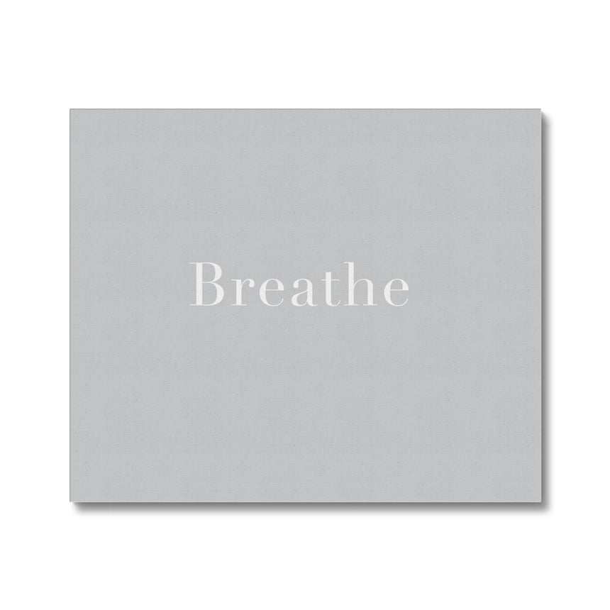 Breathe – Light Gray (Print on Canvas)