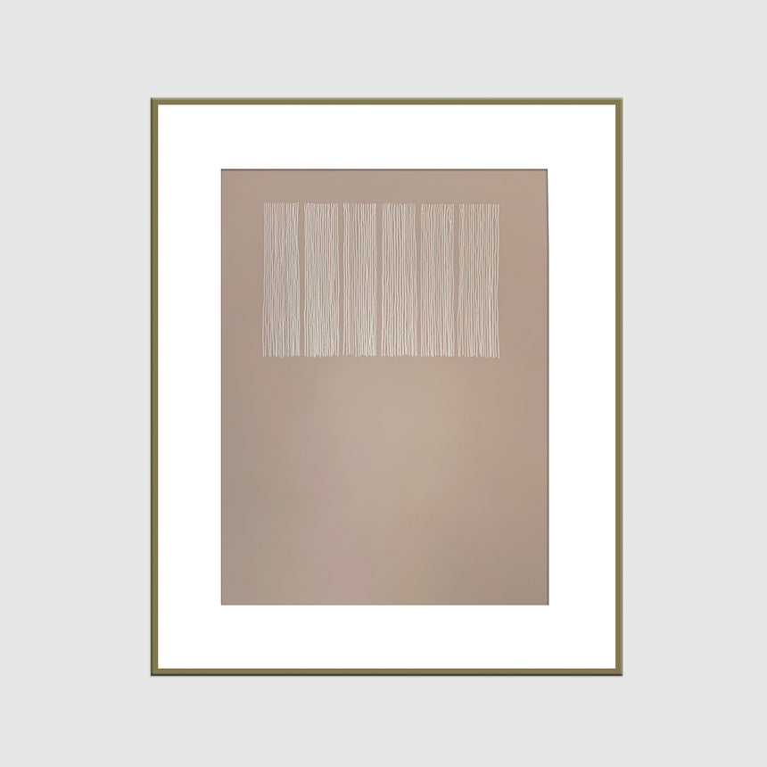 Samu – Drawing of Columns in Rose with Gold Frame