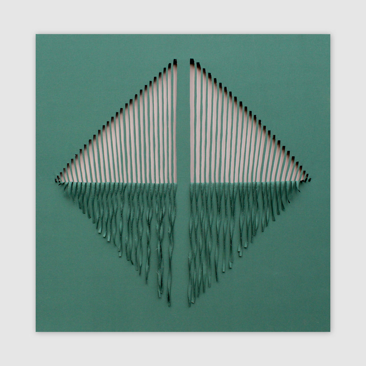 Samu – Diamond Sutra in Hunter Green / Gray Back with Gold Frame